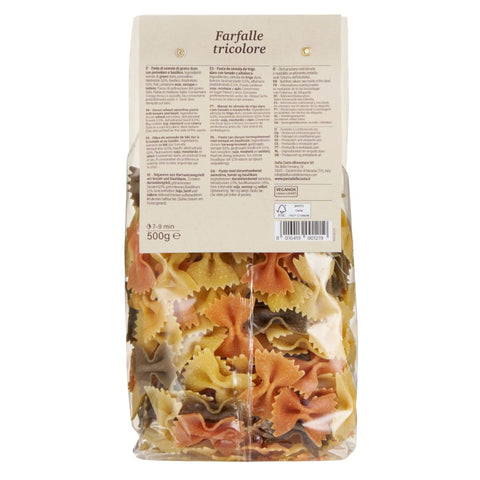 Tricolor Farfalle Pasta with Tomato and Basil