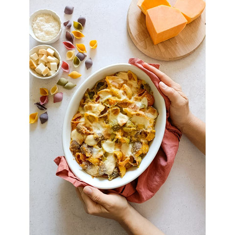 5-Color Conchiglie Pasta with Turmeric, Spinach, Beetroot and Black Carrot