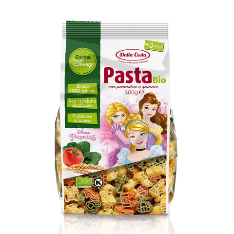 Organic Disney Princess Pasta with Tomato and Spinach