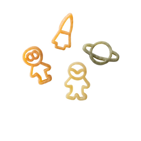 Space Pasta Tricolore with Tomato and Spinach - Organic Children's Pasta with Vitamin B1