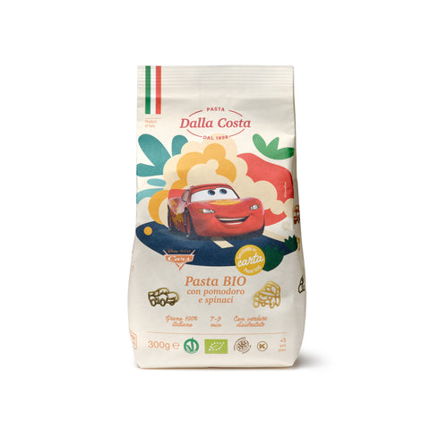 Organic Disney Pixar Cars Pasta with Tomato and Spinach