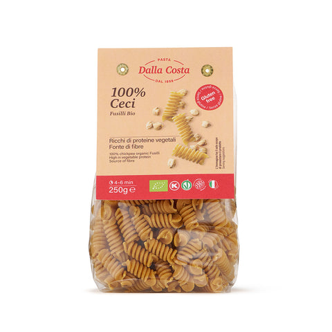 100% Chickpea Fusilli, Gluten-Free, Organic