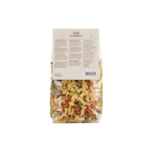 Tricolored Gigli Pasta with Tomato and Spinach