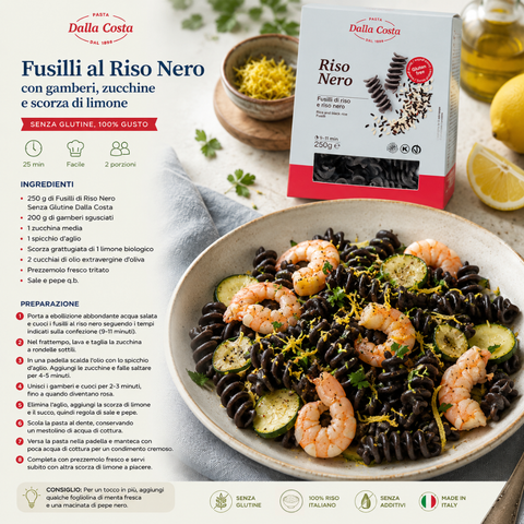 Gluten-Free Black Rice Fusilli