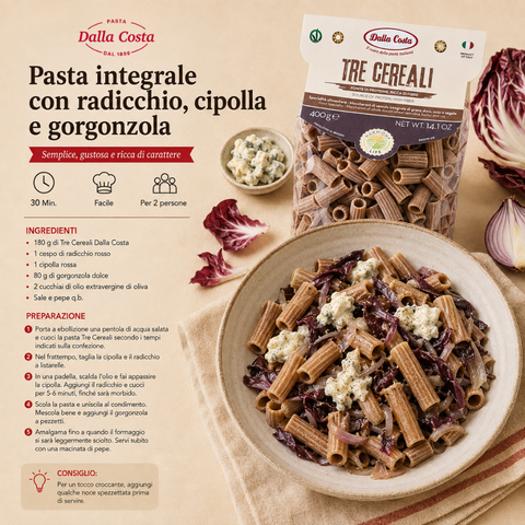 Maccheroni Ai Tre Cereali Integrale Segale Orzo