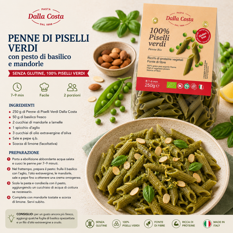 Penne 100% Piselli Senza Glutine Bio