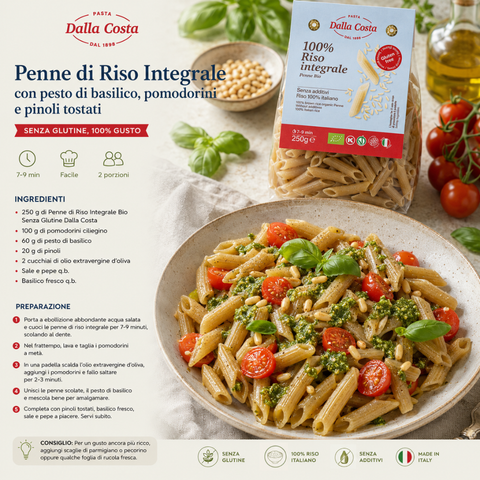 Penne 100% Riso Integrale Senza Glutine Bio