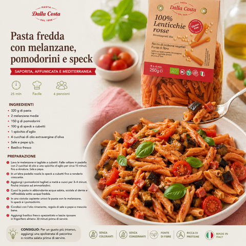 Strozzapreti 100% Lenticchie Rosse Senza Glutine Bio