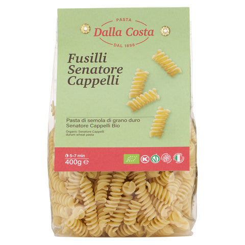Organic Senatore Cappelli semolina fusilli pasta
