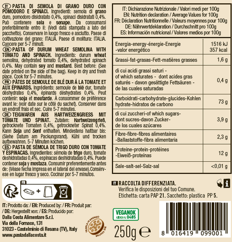 Love Pasta with Tomato and Spinach