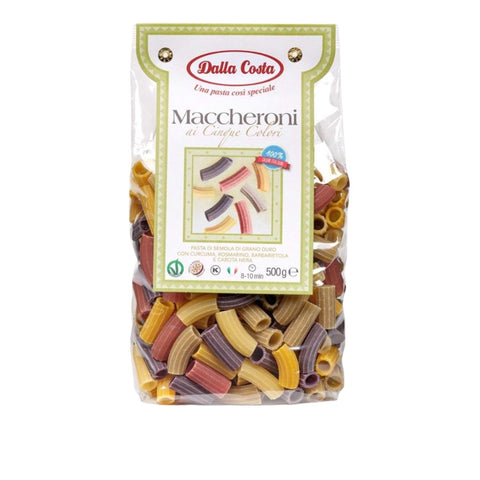 Maccheroni 5 Colori Con Curcuma, Rosmarino, Barbabietola E Carota Nera