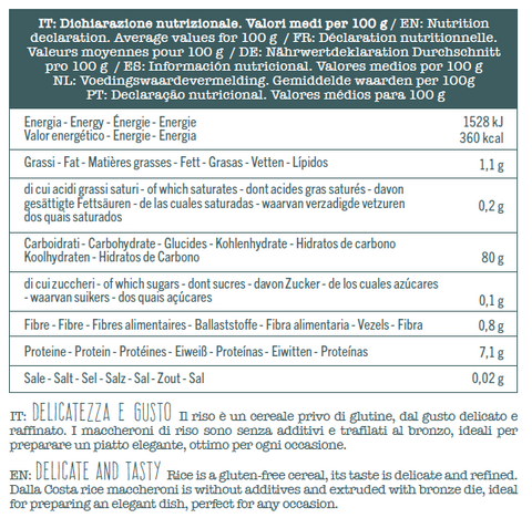 Maccheroni 100% Riso Senza Glutine Bio