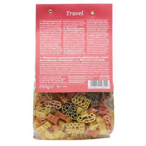 Travel Pasta Tricolore with Tomato and Spinach