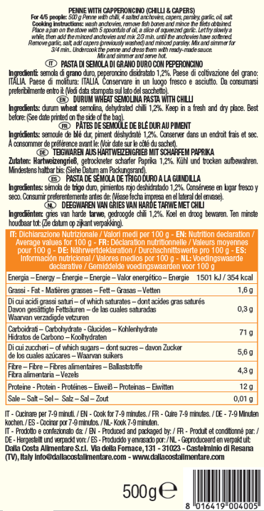 Chili Peppers Flavoured Penne