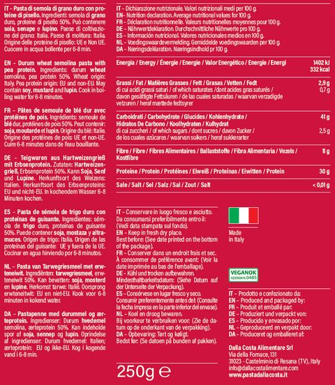 Protein Pasta Penne 30% Pea Protein